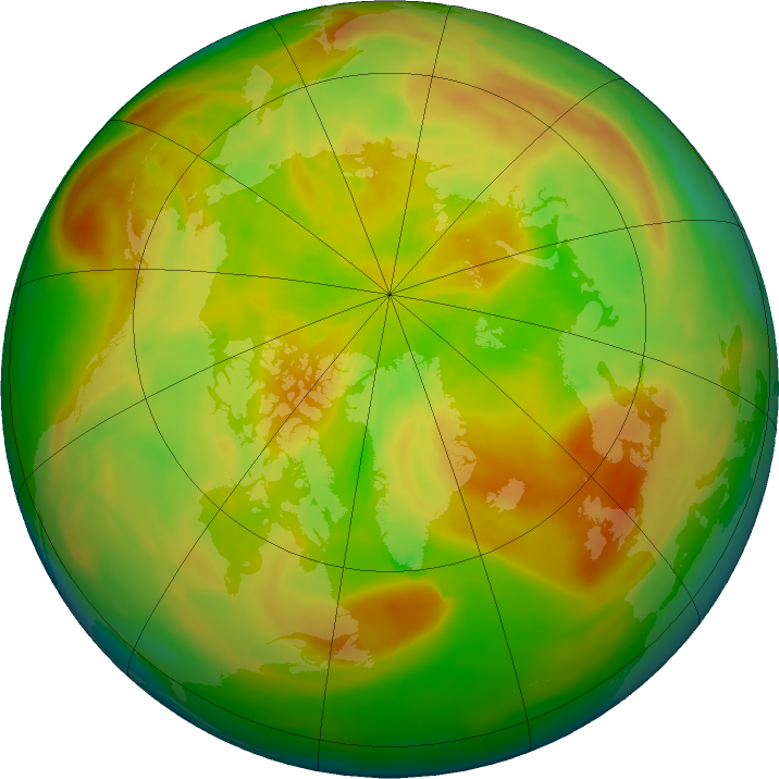 Arctic ozone map for 29 April 2016